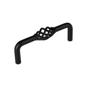 3 3/4" Cc Steel Pull Matte Black Finish