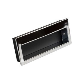 Pol Chrome Recessed Pull W/Blk Interior Stl
