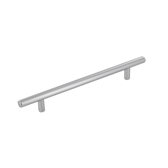 160mmcc (6.30") Plastic Pull Overall 228mm (9") Satin Chr
