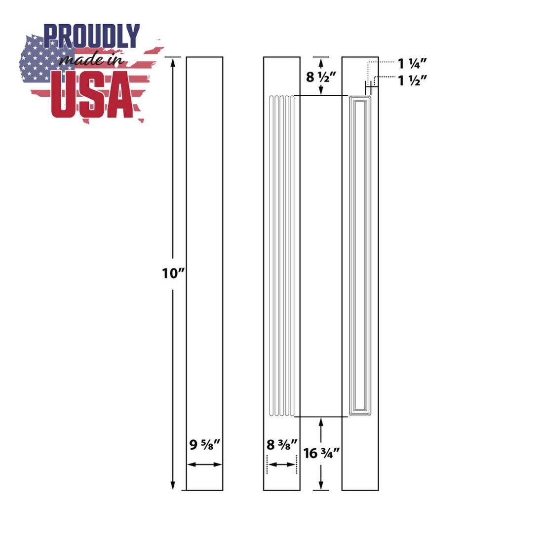 Non-Tapered PVC Craftsman Series Column