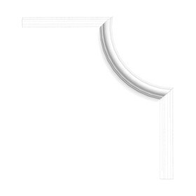 Orac Decor | Duropolymer Polystyrene Panel Moulding Curve used with PX103 | Primed White | 7-1/2in H x 1/2in Proj