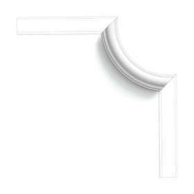 Orac Decor | Duropolymer Polystyrene Panel Moulding Curve used with PX120 | Primed White | 7-1/2in H x 3/4in Proj