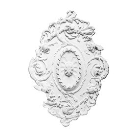 Orac Decor | High Density Polyurethane Ceiling Medallion | Primed White | 31-5/16in x 20-5/8in