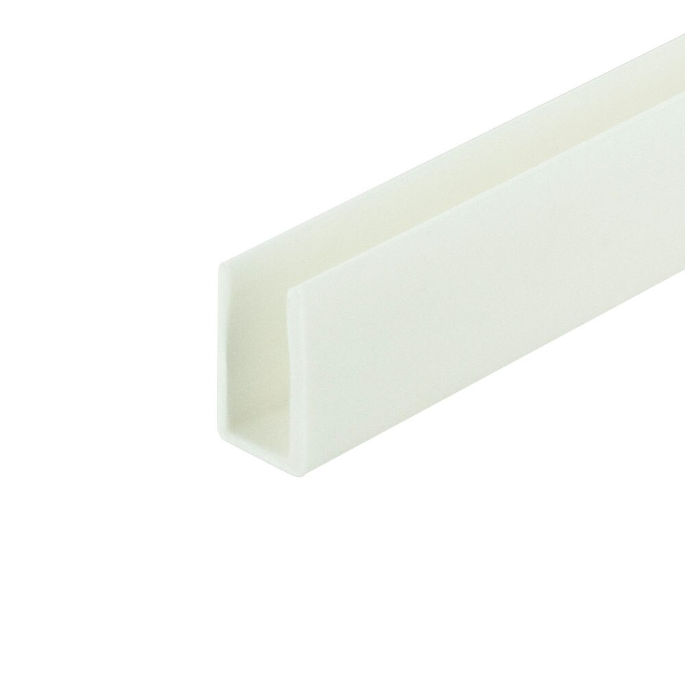 Outwater White 5/16″ Long Leg Styrene Plastic U-Channel – Size Options