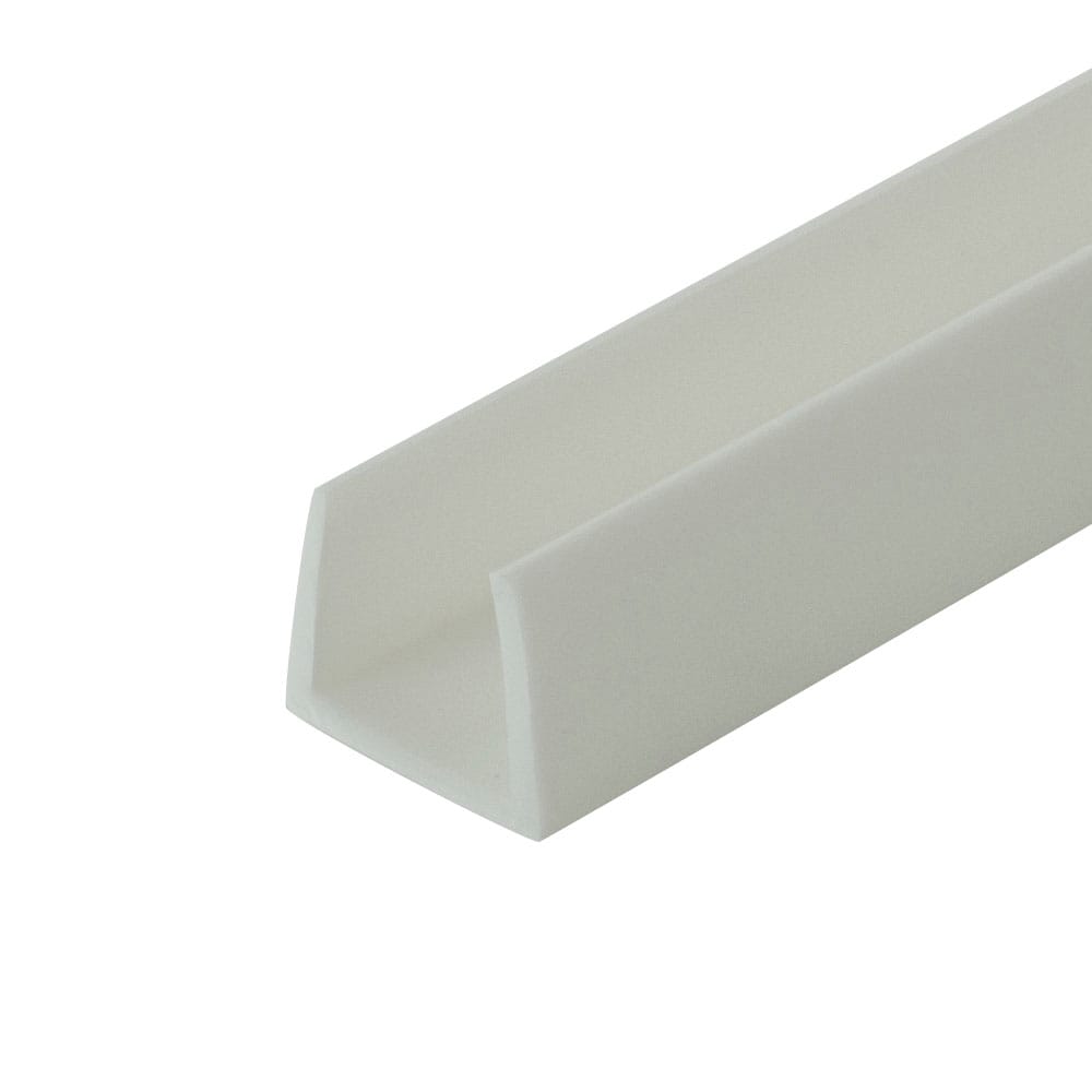 Outwater Plastics White 5/8" Styrene Plastic U-Channel/C-Channel - Picture 7 of 33