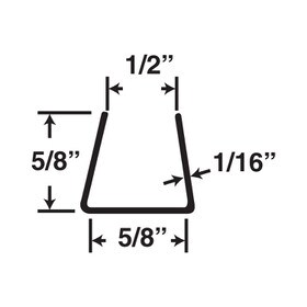 5/8in | Rigid Styrene | U Channel Moulding | R104-554 Series