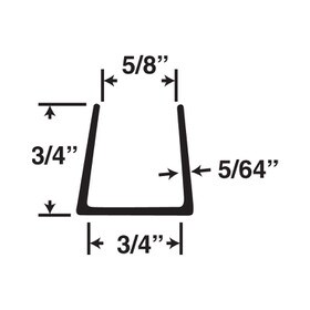 3/4in | Rigid Styrene | U Channel Moulding | R104-569 Series