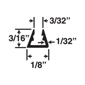 1/8in | Rigid Styrene | U Channel Moulding