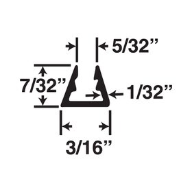 3/16in | Rigid Styrene | U Channel Moulding