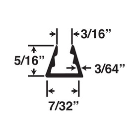 7/32in | Rigid Styrene | U Channel Moulding