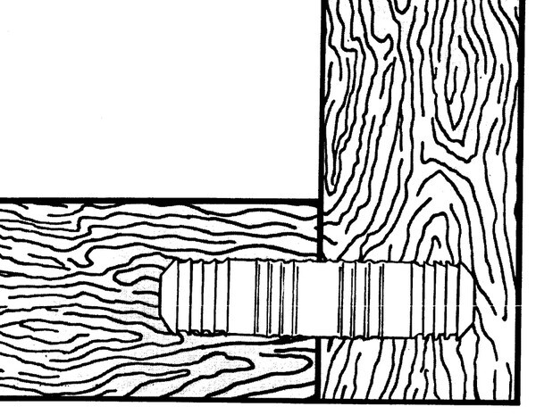 6mm Dia x 1-1/8in Long | Natural Nylon | Furniture Joiner Hardware