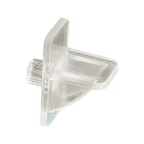 1/2in W x 1in Long | Clear Hardwood Shelf Rest with 1/4in Dia Fluted Pin | R25-350 Series