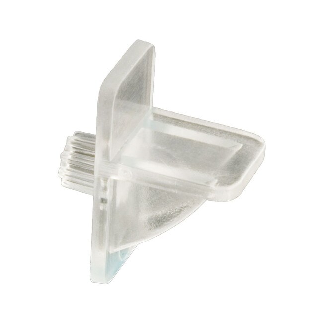 1/2in W x 1in Long | Clear Hardwood Shelf Rest with 1/4in Dia Fluted Pin | R25-350 Series