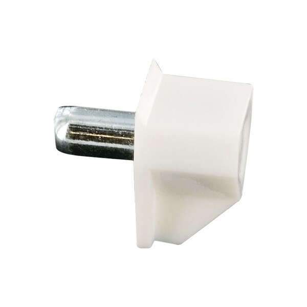 3/8in W x 1-1/4in Long | Clear Shelf Rest with 5mm Nickel Pin | R25-728 Series