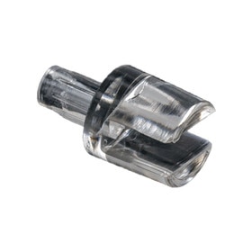 1/2in W x 7/8in Long | Clear Shelf Support for 3/16in Glass | With 1/4in Pin | R25-605 Series