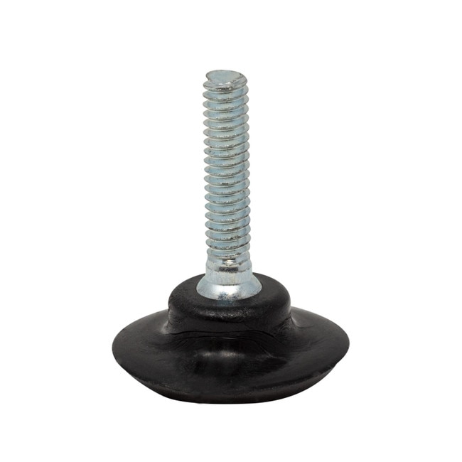 1/4-20 x 1in Long Stem | 1-1/8in Dia HDPE Base | Swivel Plastic Base Leveler