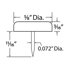 HDPE Plastic Headed Tack Glide | R33-FLAT