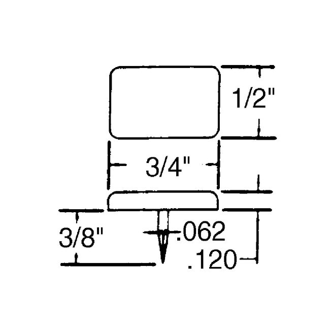 HDPE Plastic Headed Tack Glide | R33-FLAT