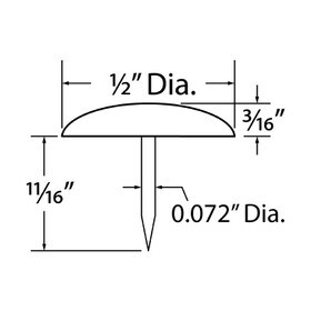 HDPE Plastic Headed Tack Glide | R33-OVAL