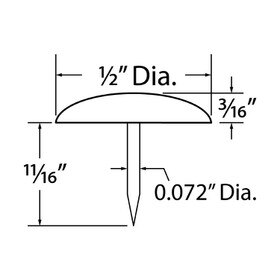 HDPE Plastic Headed Tack Glide | R33-OVAL