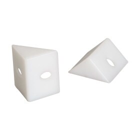 3/4" x 3/4" x 1" White Corner Bracket