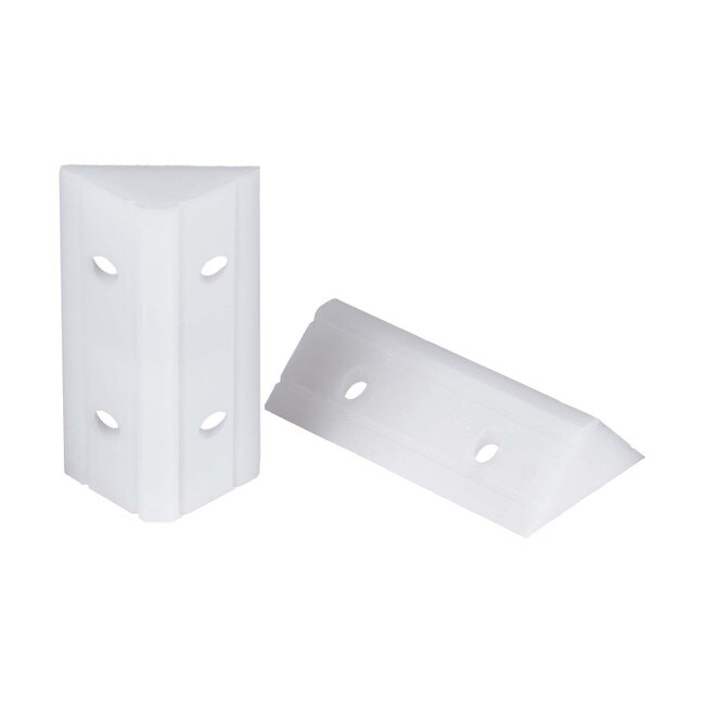 2" x 1/2" x 1/2" White Corner Bracket