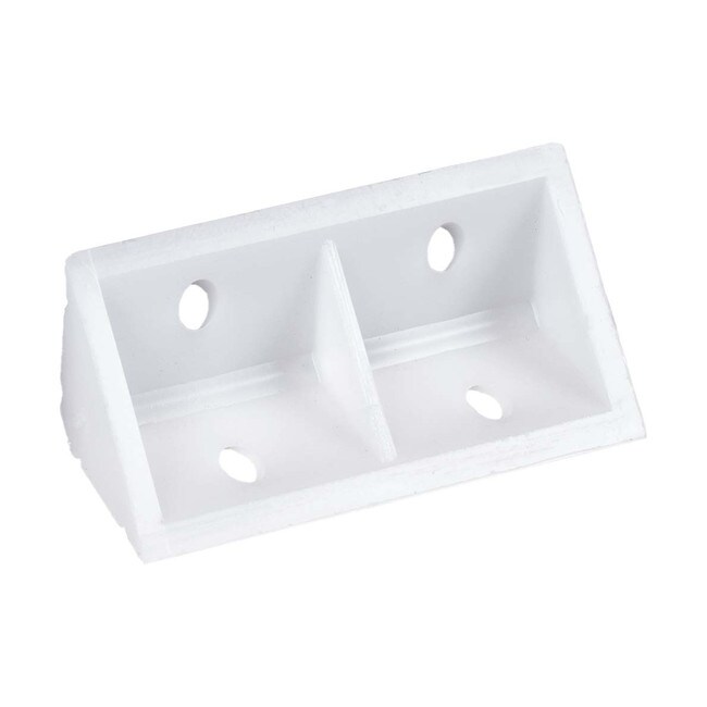 2" x 1/2" x 1/2" White Corner Bracket