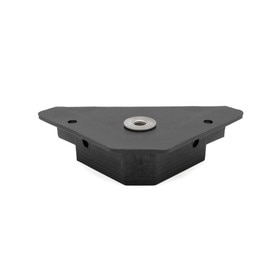 Corner and Support Brace for 5/16-18 Threaded Stem | Nylon | Threaded from Bottom