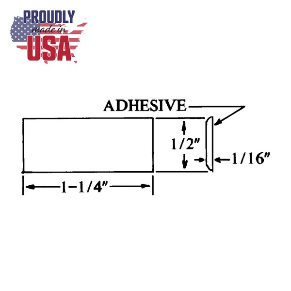 1-1/4in W x 1/16in Thick | HDPE Adhesive Glide Strip