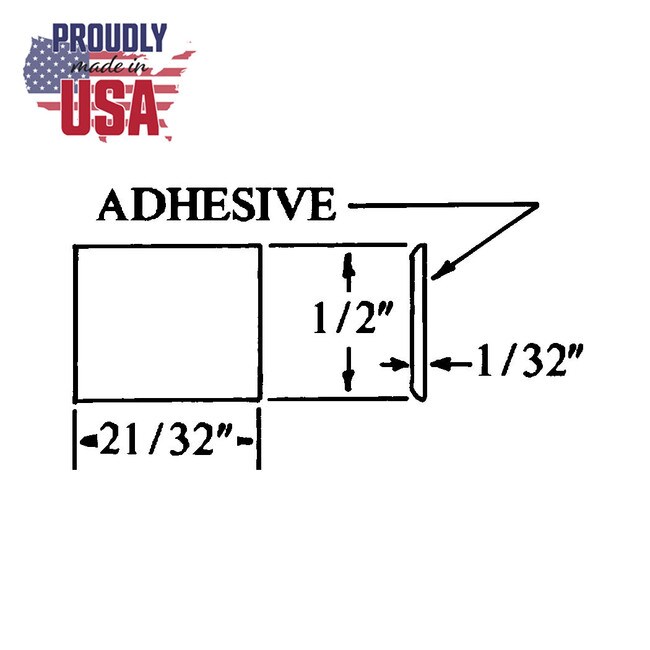 21/32in W x 1/32in Thick | Off White HDPE | Adhesive Glide Strip | R46-450