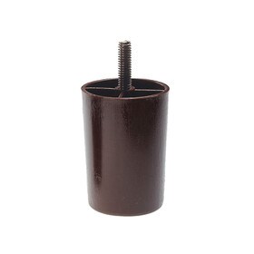 3in H | Textured Brown Polyethylene Plastic | Furniture Leg with 5/16-18 x 1-1/8in Long Bolt