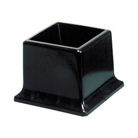 2in Sq | Black Low Density Polyethylene | Outside End Cap for Tubing