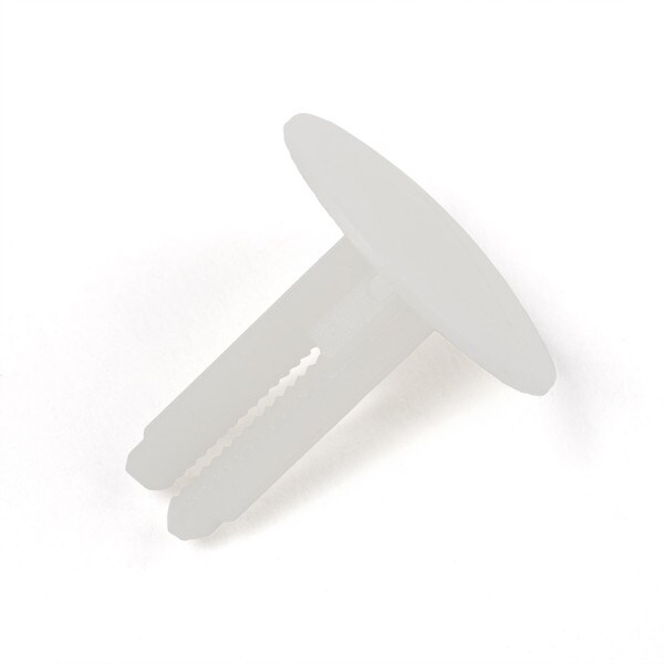 .75" Diameter Natural Nylon Ratcheting Action Rivet for 13/4" Panel Thickness
