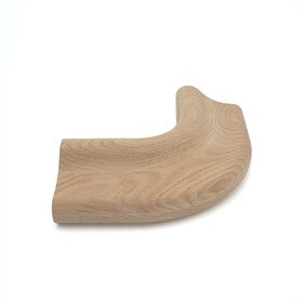 1-3/8in H x 5.5in Outside Radius x 4-3/8in W | Unfinished Chicago Bar Rail Wood Arm Rest Radius Corner | RC-200 Series
