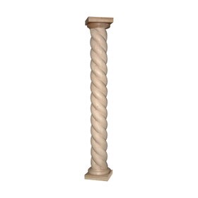 6' High x 6" Diameter Staingrade Cherry Hardwood Structural Rope Column