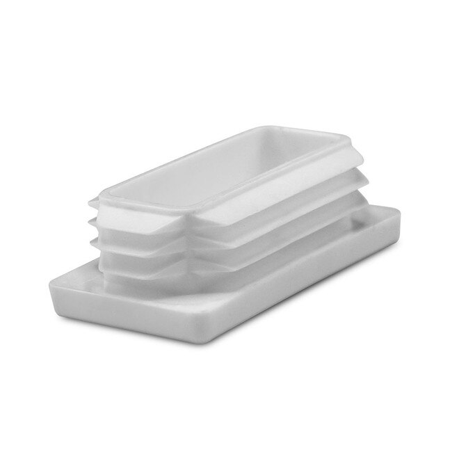 Rectangular Plastic End Cap 1in x 2in Rectangular P64U96WH