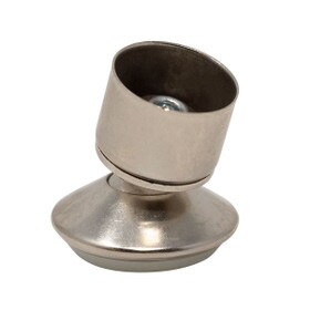3/4" Diameter x 1-1/4" White Nylon Base with Nickel Plated Steel Regal Swivel Glide