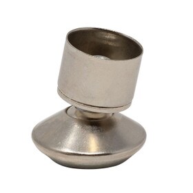 3/4" Diameter x 1-1/4" Base with Nickel Plated Steel Regal Swivel Glide