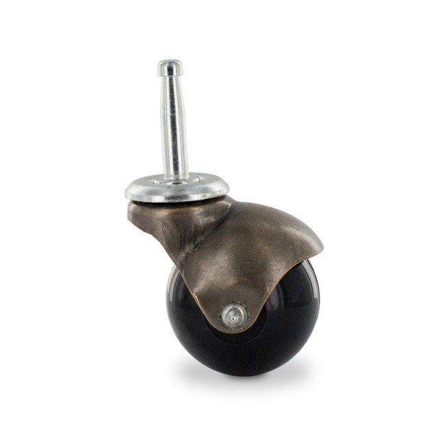 Swivel Hooded Ball Furniture Caster | 5/16in x 1-1/2in Long Gripneck Stem with Metal Socket