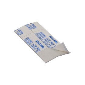 1/2" Square x 1/32" Thick White Adhesive Square Dot