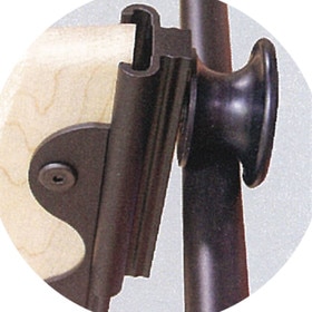 16" Wide Satin Nickel Powder Coated Steel Rolling Hook Traditional Wheels Hardware Kit