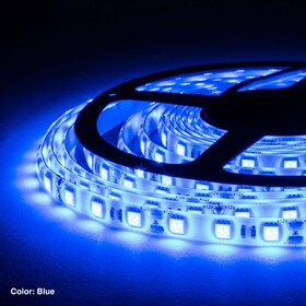 10mm Wide LED Tape Flexible Strip Lighting | 5050 Chip Blue | 200-500 Lumens Per Foot 12V IP65 UL | 16.4ft Roll