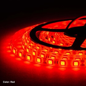 10mm Wide LED Tape Flexible Strip Lighting | 5050 Chip Red | 200-500 Lumens Per Foot 12V IP65 UL | 16.4ft Roll