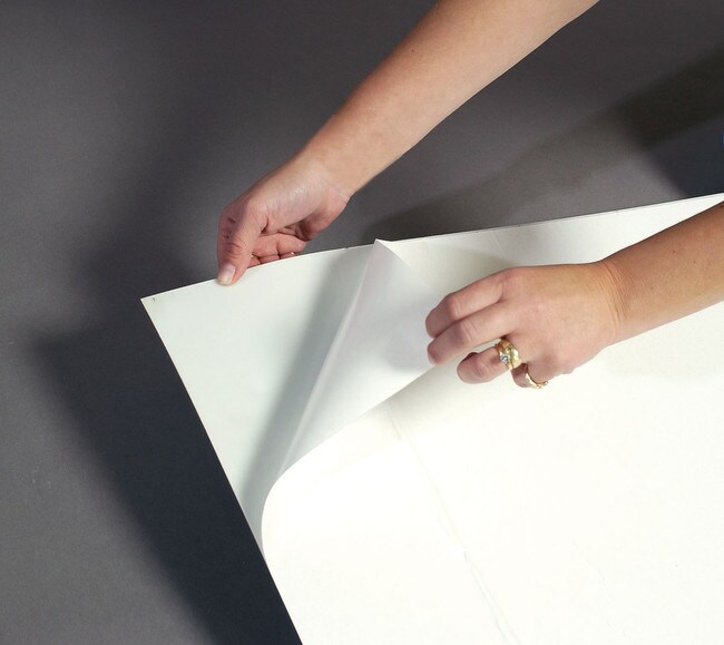 4' Wide Mirrored Finish Styrene Laminate with Adhesive Backing