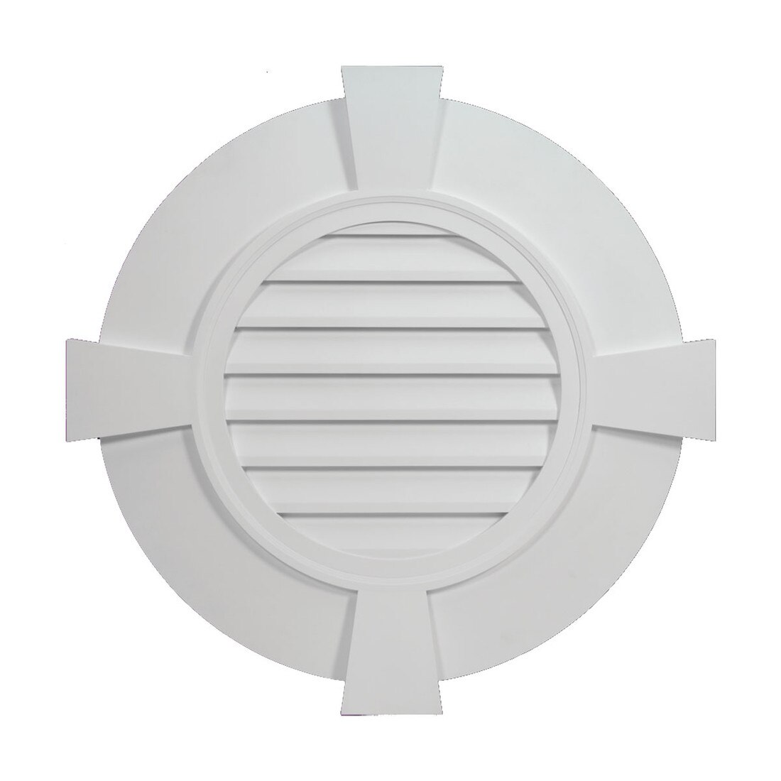 Fypon | Round Louver With Flat Trim & Flat Keystone