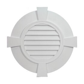 Fypon | Round Louver With Flat Trim & Flat Keystone
