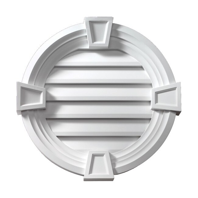 16" Diameter Round Louver with Decorative Trim & Keystones