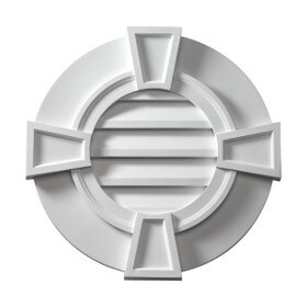 Fypon | Round Louver With Flat Trim & Keystones