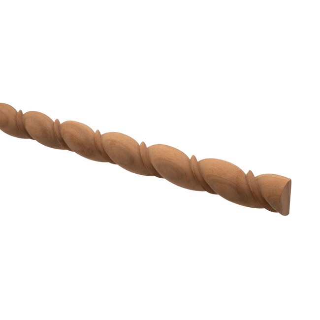 1in W | Unfinished Hardwood | Half Round Ribbon Moulding | 8ft Length