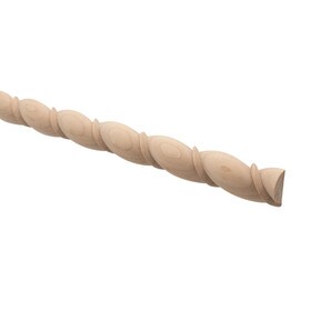 1in W | Unfinished Hardwood | Half Round Ribbon Moulding | 8ft Length